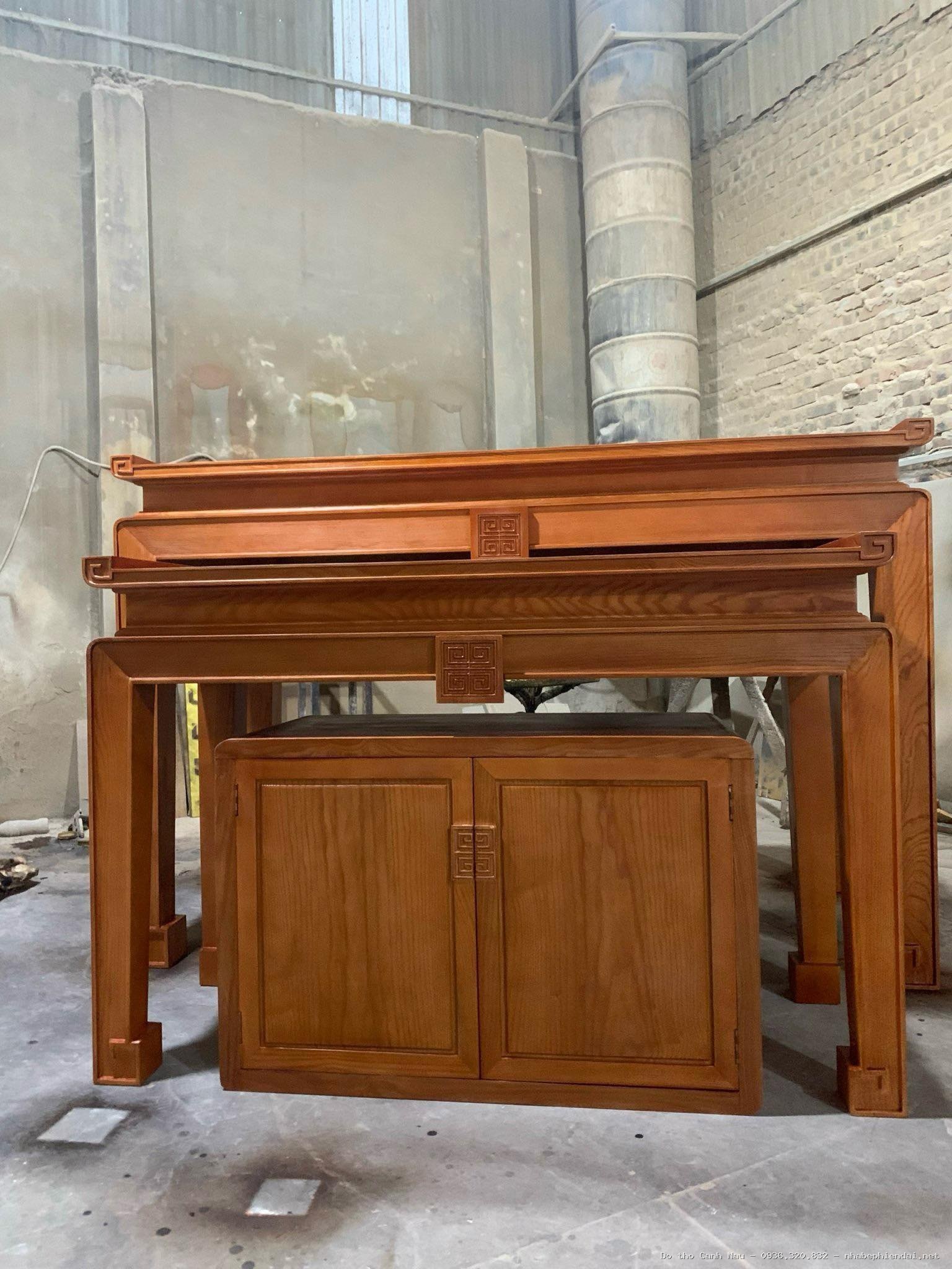 Bàn thờ đơn Phúc lộc - Kho bàn thờ hiện đại